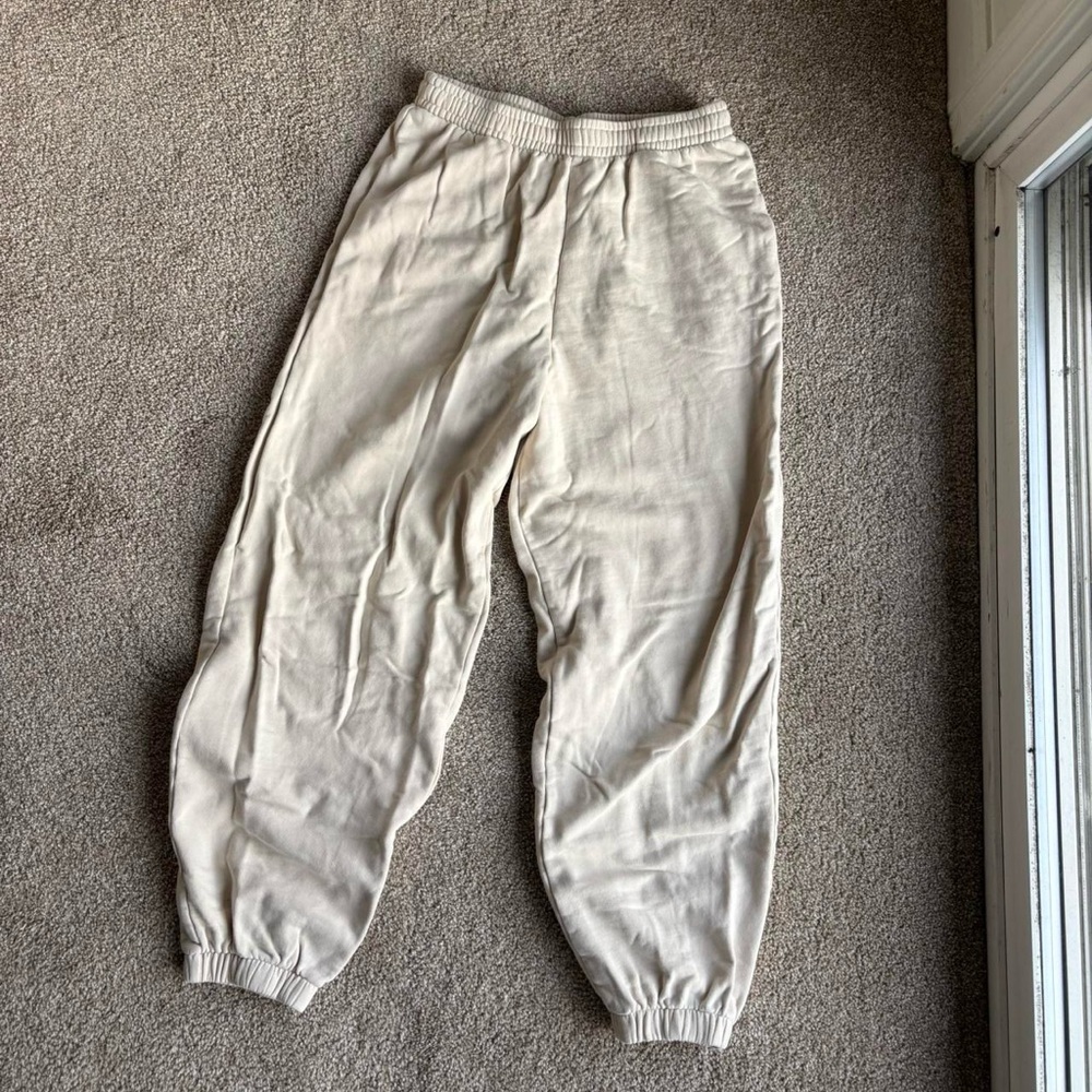 COS beige sweatpants 100% cotton size XS